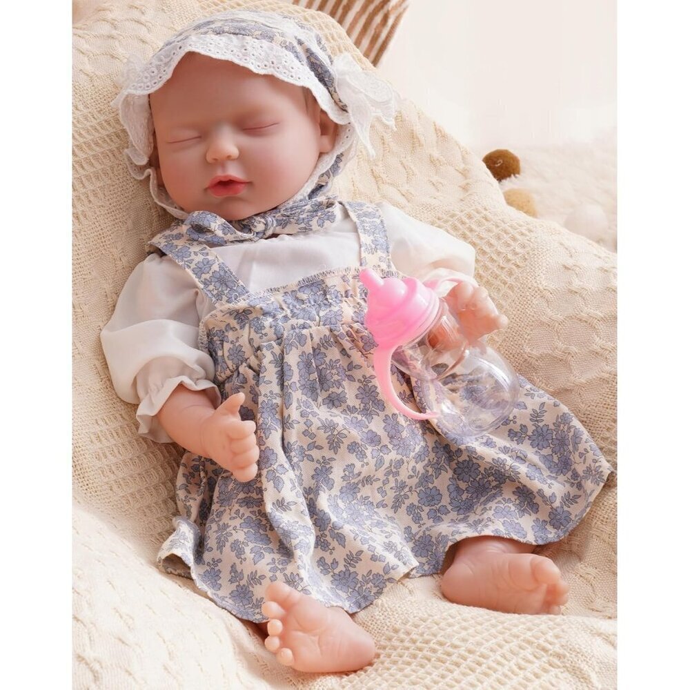 🆕 17-Inch Soft Cloth Body Realistic Reborn Baby Girls Doll